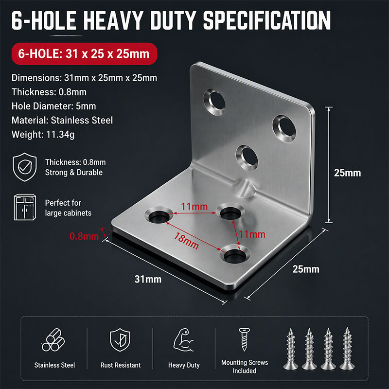 Cabinet Hinge Overlay - 90 Degree Right Angle Fixator Screw