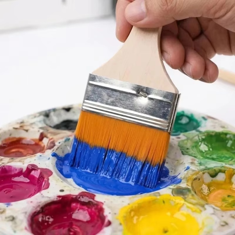 Wooden Handle Flat Paint Brush - Furniture Hardware Manufacturer ulasan dan harga